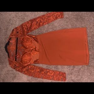 Lace detail bustier dress